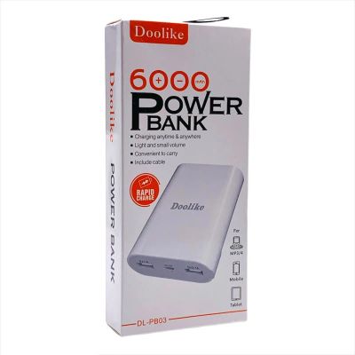 Лот: 22146936. Фото: 1. POWER BANK DOOLIKE 6000 mAh DL-PB... Внешние, портативные аккумуляторы для смартфонов (Power bank)