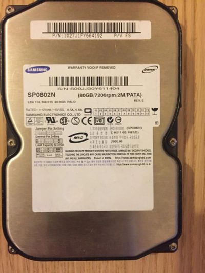 Лот: 10468905. Фото: 1. Жесткий диск HDD IDE Samsung 80Gb. Жёсткие диски (HDD)