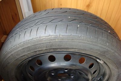 Лот: 5760534. Фото: 1. Шины Dunlop на штампованных дисках... Шины на дисках