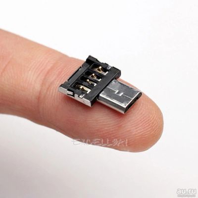 Лот: 8619428. Фото: 1. Micro USB OTG адаптер для флэшек... Дата-кабели, переходники