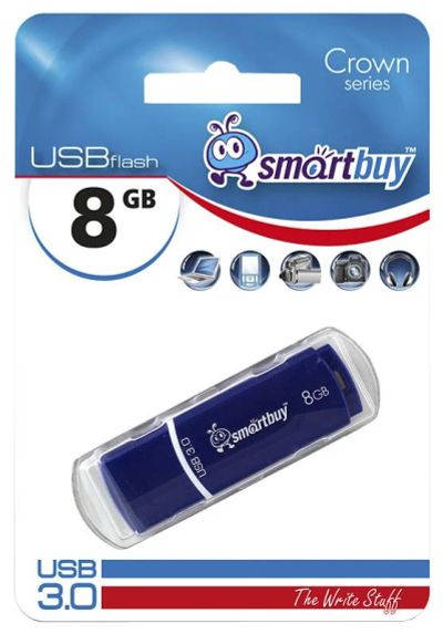 Лот: 4553632. Фото: 1. Флеш-накопитель USB3.0 8GB SmartBuy... USB-флеш карты