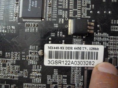 Лот: 4438314. Фото: 1. видеокарта GeForce mx440-8x ddr... Видеокарты