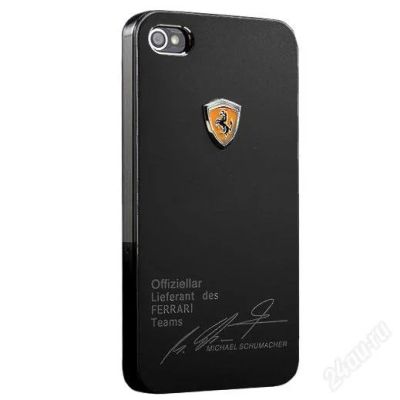 Лот: 2525897. Фото: 1. Чехол на iPhone 4/4s Ferrari черный. Чехлы, бамперы