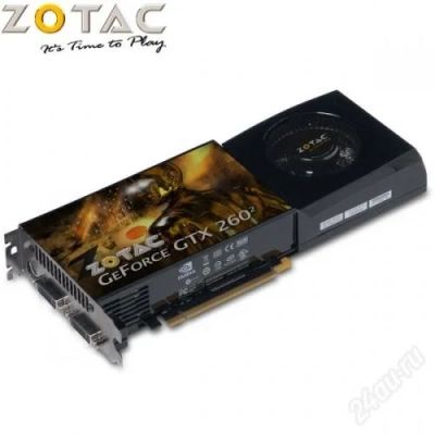 Лот: 1037374. Фото: 1. Zotac GeForce GTX 260 448bit 896Mb. Видеокарты