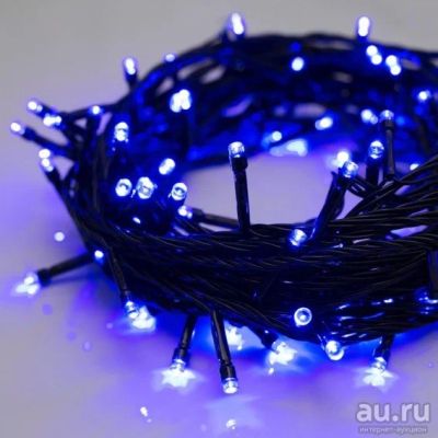 Лот: 18226511. Фото: 1. Гирлянда "Нить" 200LED, синяя... Гирлянды, шарики, новогодние аксессуары