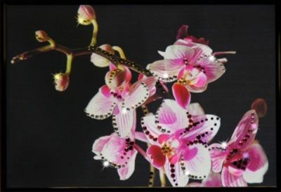 Лот: 21290663. Фото: 1. Картина Маленькая орхидея с кристаллами... Другое (сувениры, подарки)
