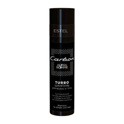 Лот: 10238632. Фото: 1. Шампунь мужской Turbo Carbon Alpha... Уход за волосами 