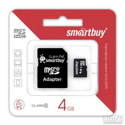 Лот: 17915765. Фото: 1. Карта памяти microSDHC SmartBuy... Карты памяти