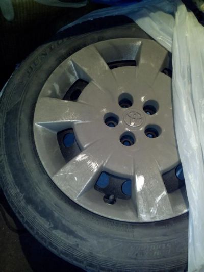 Лот: 2977142. Фото: 1. Dunlop studless R16 + колпаки... Шины на дисках