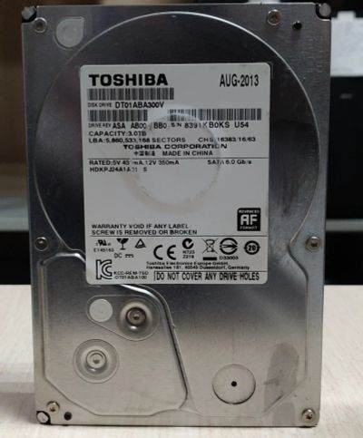 Лот: 20853128. Фото: 1. Жесткий диск 3000 Гб/Toshiba/3... Жёсткие диски