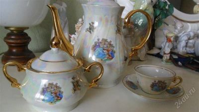 Лот: 1787669. Фото: 1. сервиз кофейный старинный. Сервизы, наборы посуды