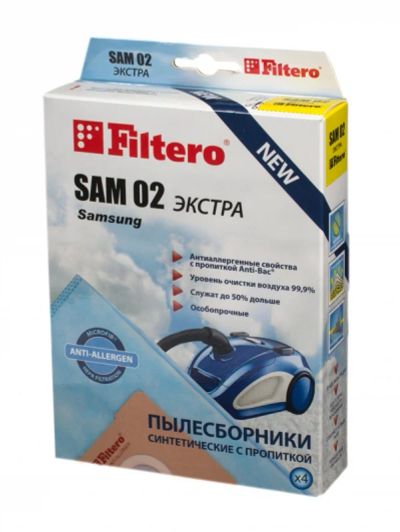 Лот: 7028763. Фото: 1. Мешки-пылесборники Filtero SAM... Запчасти, комплектующие для пылесосов, утюгов