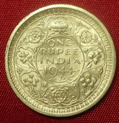 Лот: 11216032. Фото: 1. 1 рупия 1944 Британская Индия. Азия
