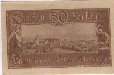 Лот: 1416901. Фото: 1. Австрия. Нотгельд. 50 геллер 1920г... Германия и Австрия