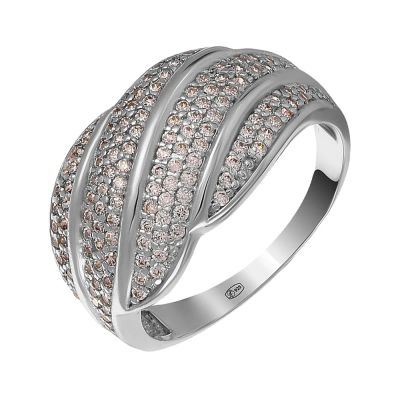 Лот: 23783613. Фото: 1. Кольцо TALANT из серебра с фианитами. Кольца, перстни