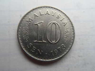 Лот: 10008527. Фото: 1. Малайзия 10 сенов 1973. Азия