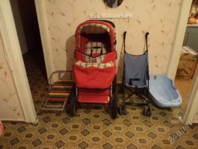 Лот: 1314843. Фото: 1. 2 Детские коляски+санки+ванна... Коляски