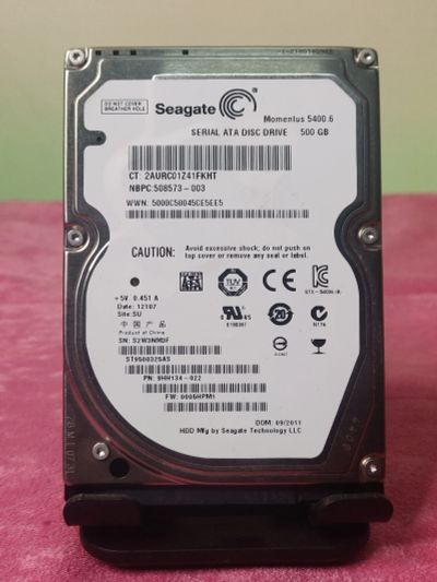 Лот: 23493301. Фото: 1. HDD 500 Gb/Seagate/Sata/2,5"/5400... Жёсткие диски (HDD)