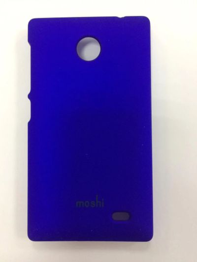 Лот: 10356449. Фото: 1. Чехол Nokia X Пластик Синий Pixel... Чехлы, бамперы