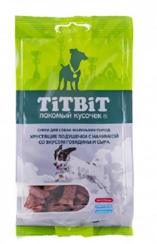 Лот: 16213126. Фото: 1. Хрустящие подушечки (ТитБит) Говядина... Корма