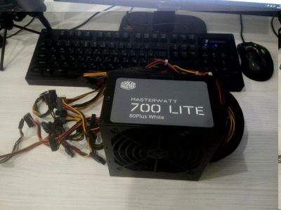 Лот: 13387420. Фото: 1. Блок питания CoolerMaster MasterWatt... Корпуса, блоки питания