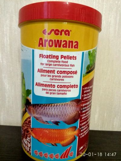 Лот: 10915842. Фото: 1. Корм Sera Arowana (360 г/1000... Корма