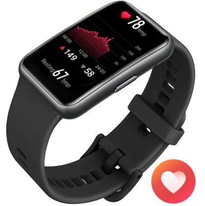 Лот: 22218889. Фото: 1. Умные часы HUAWEI Watch Fit, графитово-черные. Смарт-часы, фитнес-браслеты, аксессуары