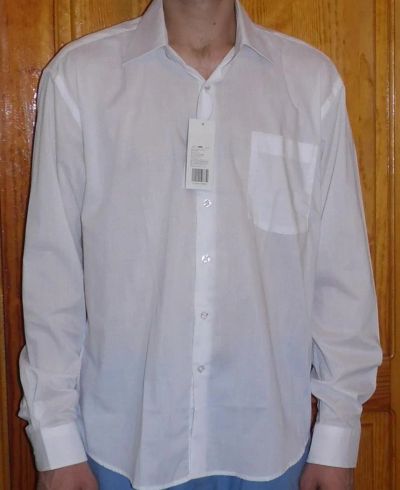 Лот: 1964515. Фото: 1. Мужская белая рубашка новая размер... Рубашки