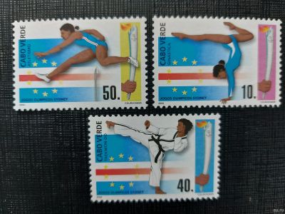 Лот: 16246551. Фото: 1. 2000. Кабо-Верде. Олимпийские... Марки