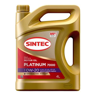 Лот: 25402473. Фото: 1. Sintec platinum 7000 0w-20 GF-6A... Масла, жидкости