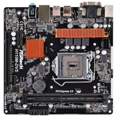 Лот: 15968251. Фото: 1. Материнская плата Asrock H110M-DVS... Материнские платы