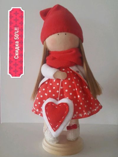 Лот: 11455458. Фото: 1. Кукла с ванильным сердцем. Авторские куклы, игрушки, поделки