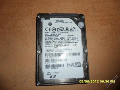 Лот: 1867944. Фото: 1. Запароленный Hitachi 2.5" 250Gb. Жёсткие диски (HDD)