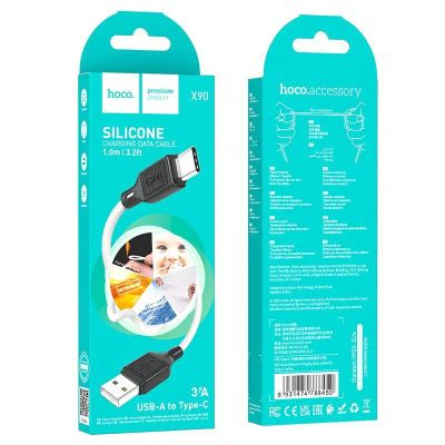 Лот: 22144447. Фото: 1. Кабель HOCO X90 TYPE-C 1m Silicone... Дата-кабели, переходники