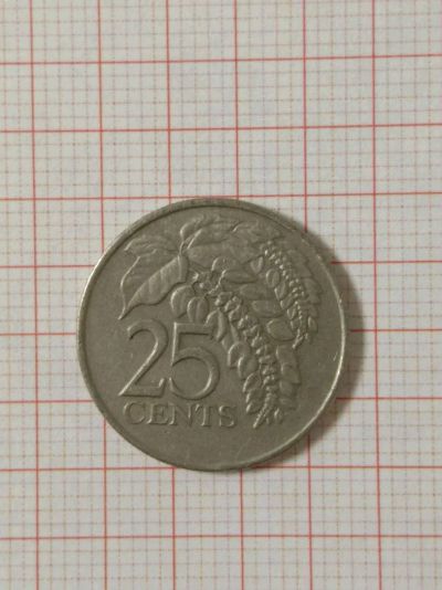 Лот: 11162180. Фото: 1. Монета Тринидад и Тобаго 25 центов... Америка