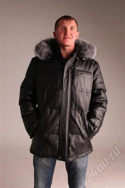 Лот: 608863. Фото: 1. Пуховик Кожаный. Верхняя одежда