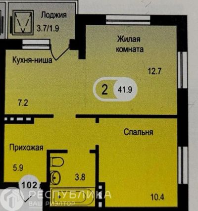 Лот: 19158980. Фото: 1. Продажа Квартира Красноярск, Кутузова... Квартиры, студии