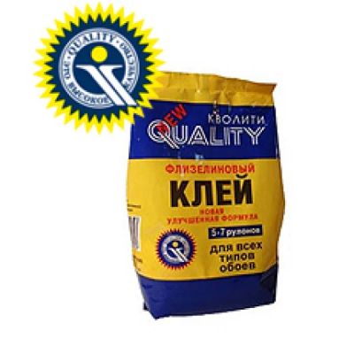 Лот: 13943631. Фото: 1. Клей обойный "Кволити" флизелиновый... Клеи, герметики, пена монтажная, клейкие ленты