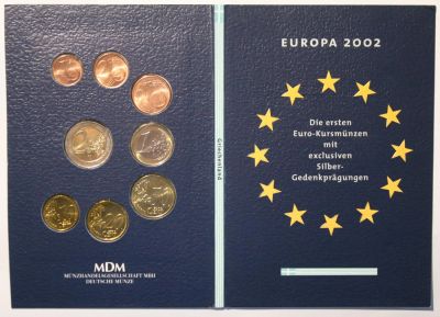 Лот: 4560771. Фото: 1. Набор монет Евро Греция 2002 год... Наборы монет