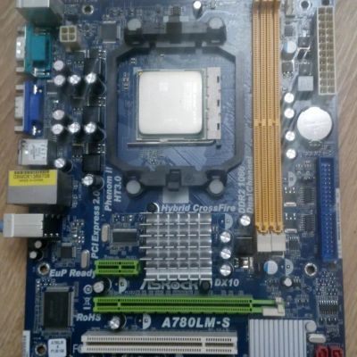 Лот: 18887518. Фото: 1. Asrock a780lm/Phenom X3 8450/4Gb... Комплекты запчастей