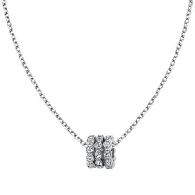 Лот: 23893506. Фото: 1. Серебряное колье с фианитом и... Цепочки