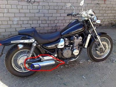 Лот: 1281912. Фото: 1. Выхлопная труба от Kawasaki Eliminator... Запчасти
