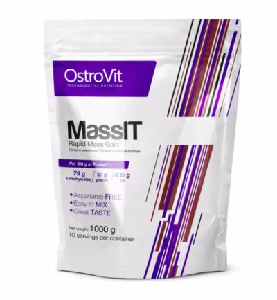 Лот: 8072167. Фото: 1. Ostrovit MASS IT, 1000 гр (гейнер... Спортивное питание, витамины