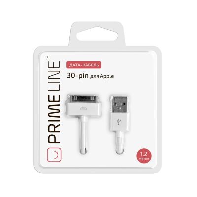 Лот: 9988534. Фото: 1. Кабель Prime Line Apple 30 pin... Дата-кабели, переходники