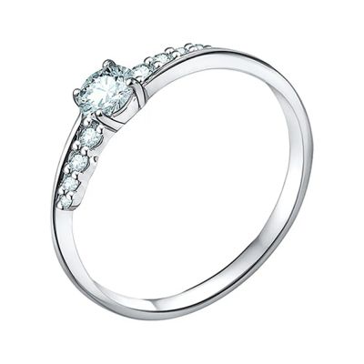 Лот: 23889425. Фото: 1. Серебряное кольцо с фианитами... Кольца, перстни