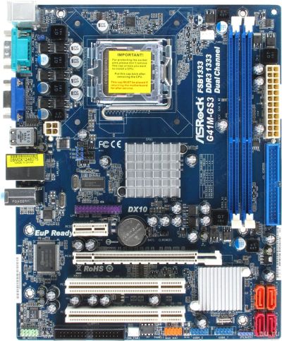 Лот: 16532894. Фото: 1. ASRock G41M-VS3 (LGA 775/ Поддержка... Материнские платы