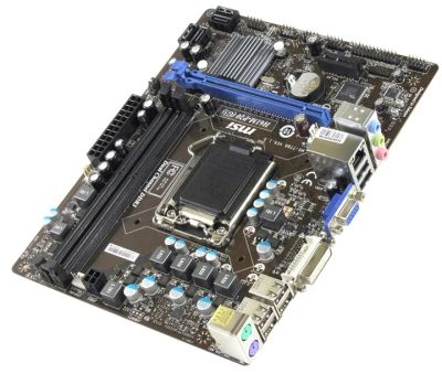 Лот: 6992423. Фото: 1. MSI H61M-P20-G3 (OEM) LGA1155... Материнские платы
