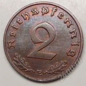 Лот: 1532242. Фото: 1. Германия. 3-й Рейх. 2 рейх пфенниг... Германия и Австрия