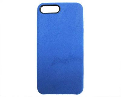 Лот: 12584819. Фото: 1. Чехол iPhone 7/8 Plus Suede синий. Дисплеи, дисплейные модули, тачскрины