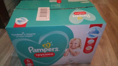 Лот: 22713640. Фото: 1. Подгузники трусики Pampers 5 размер. Детская гигиена